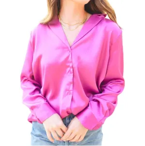 2.7 August Apparel - Classic Satin Shirt