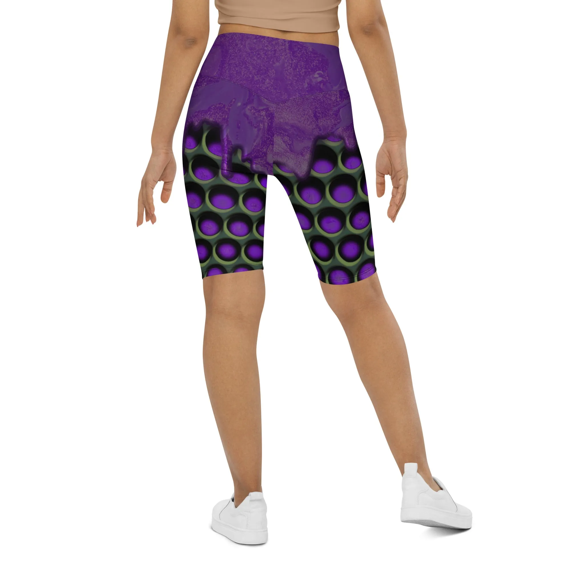 3D Industrial Print Biker Shorts