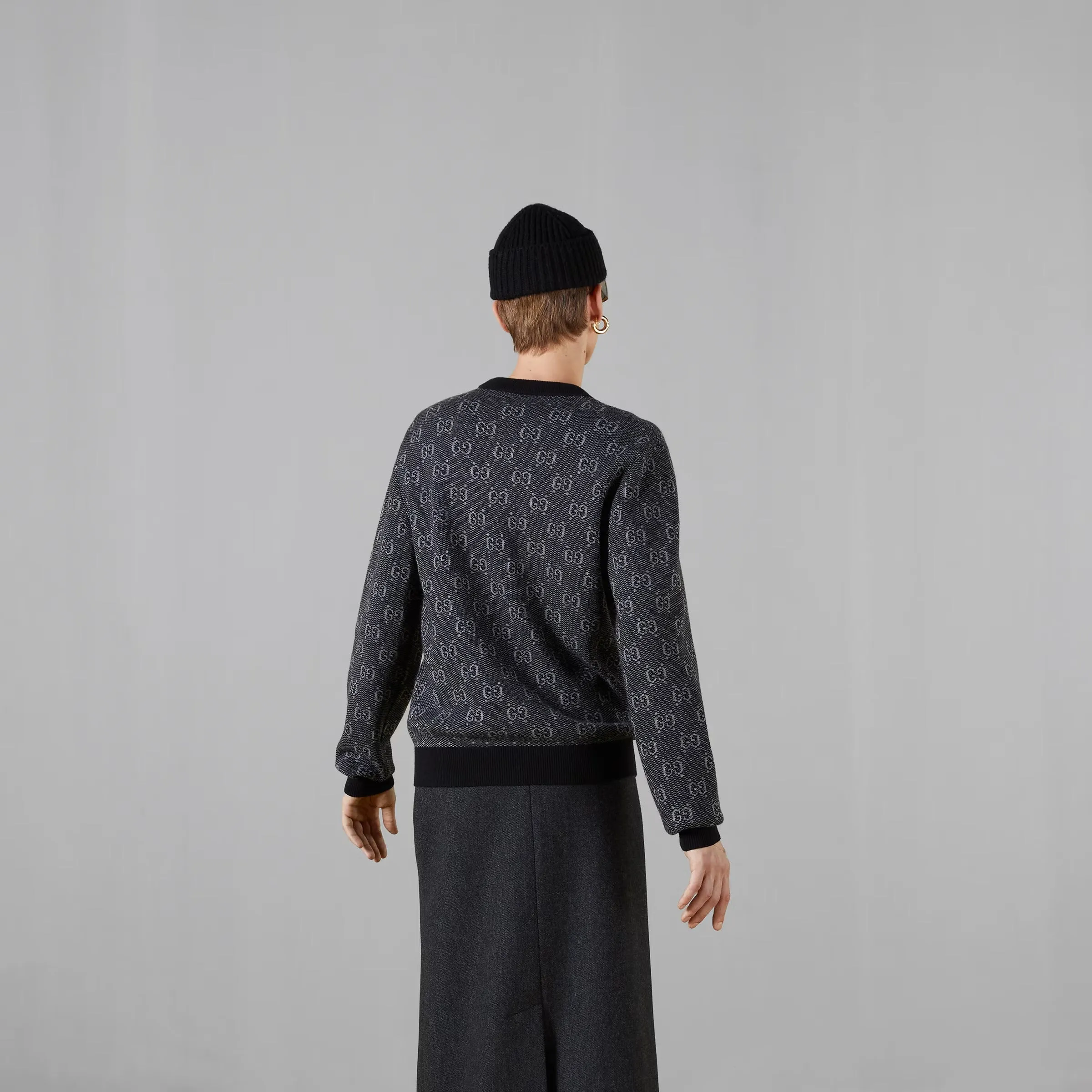 761549 XKDK 51230 GREY GUCCI MEN SWEATER