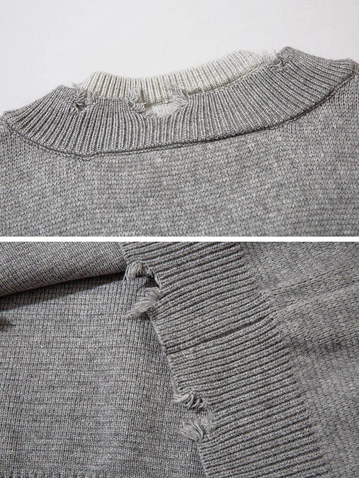 Aelfric Eden Retro Preppy Faux Two-Piece Sweater