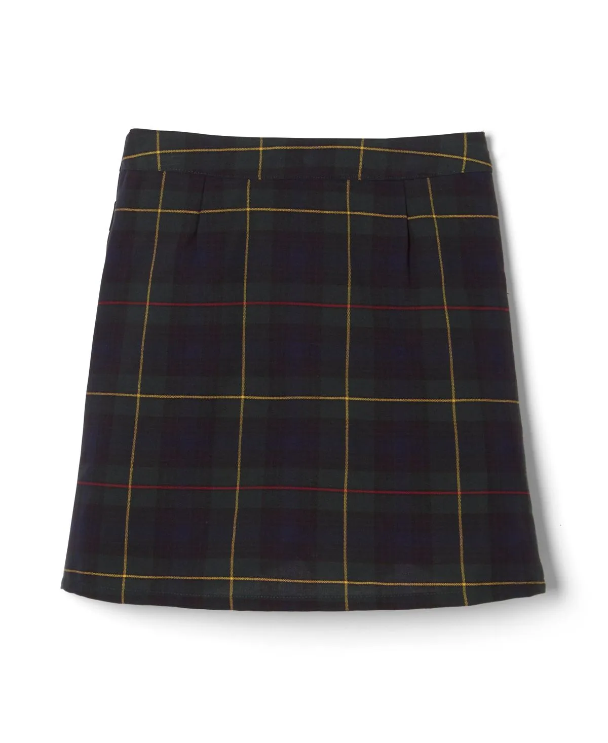 Baby Girls Double Tab Plaid Scooter Skirt French Toast adjustable waist plaid skirt with double tabs