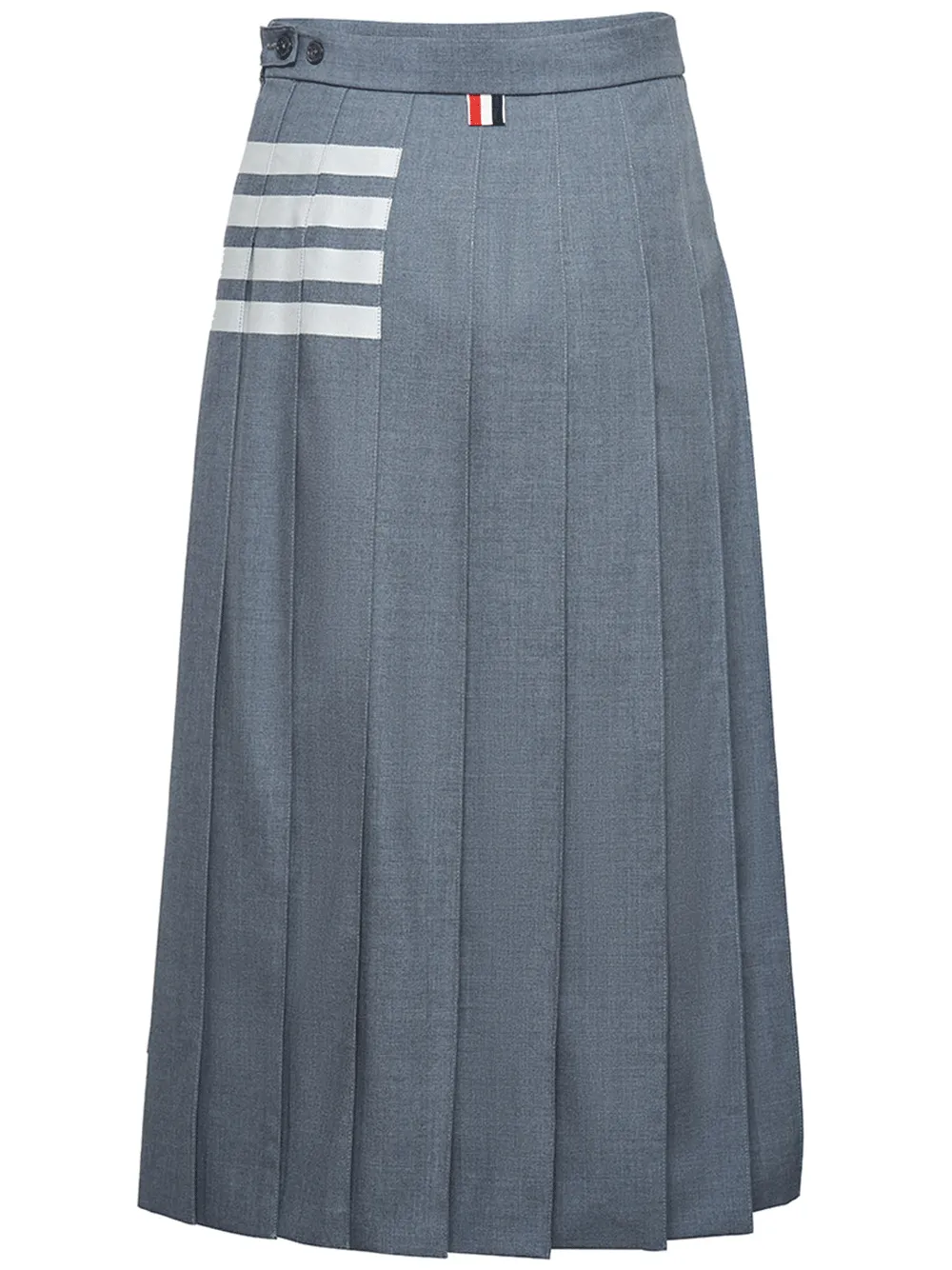 Below Knee Dropped Back Pleated Skirt