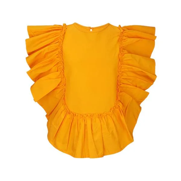 CUSTARD YELLOW BLOUSE FOR GIRLS