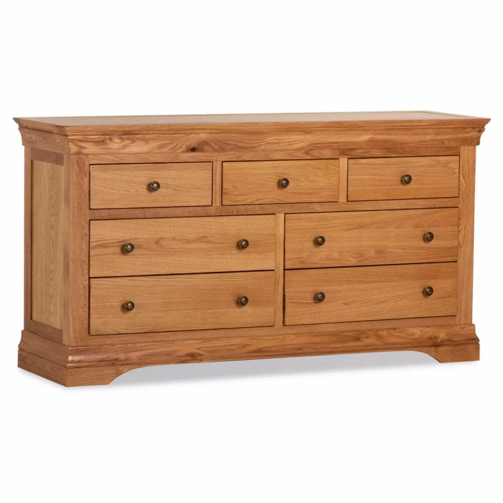Delta Oak 3 4 Drawer Wide Chest
