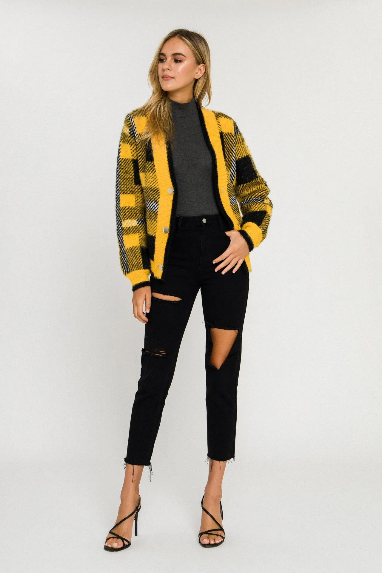 English Factory - Plaid Cardigan - Sale