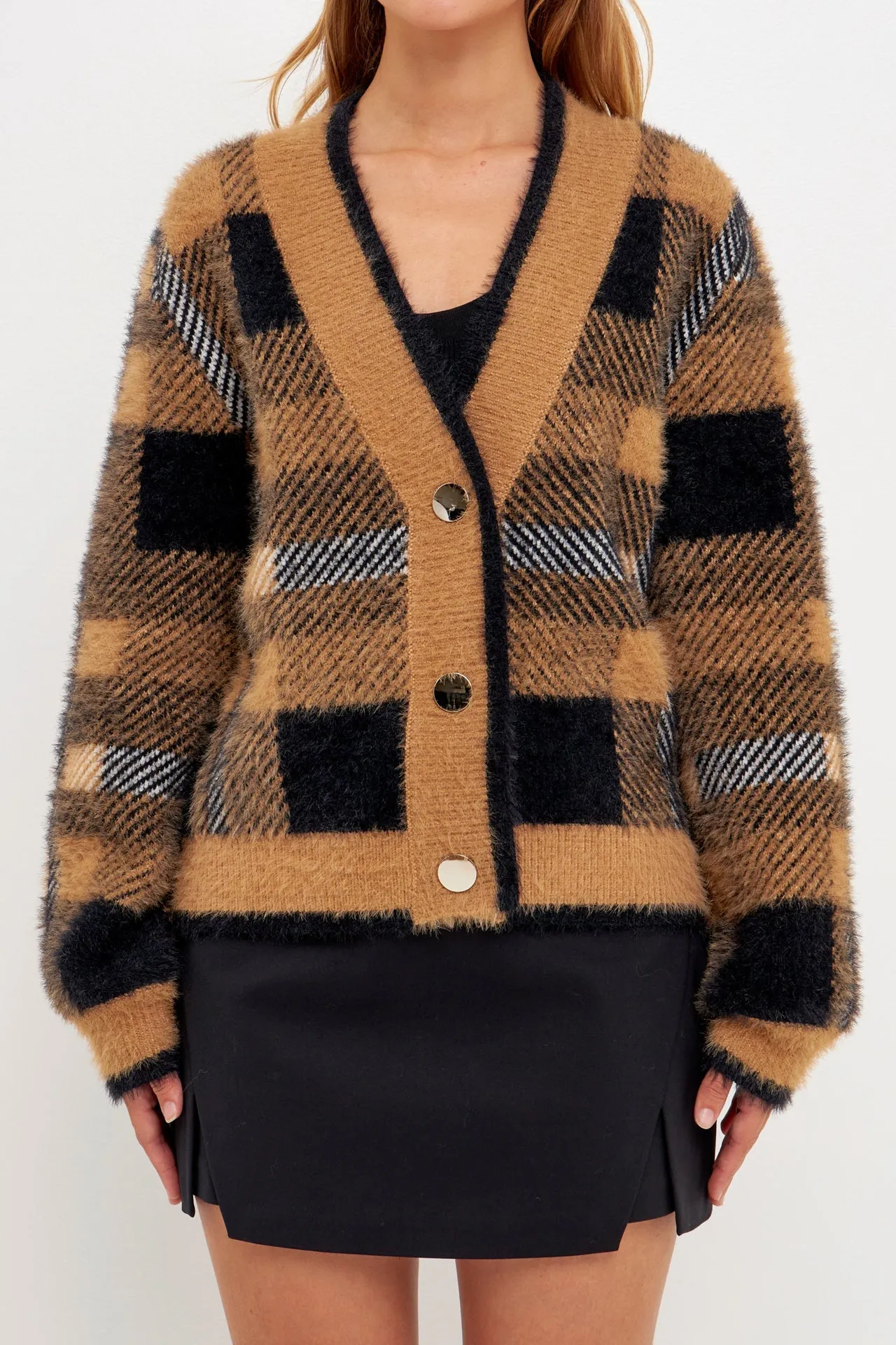 English Factory - Plaid Cardigan - Sale