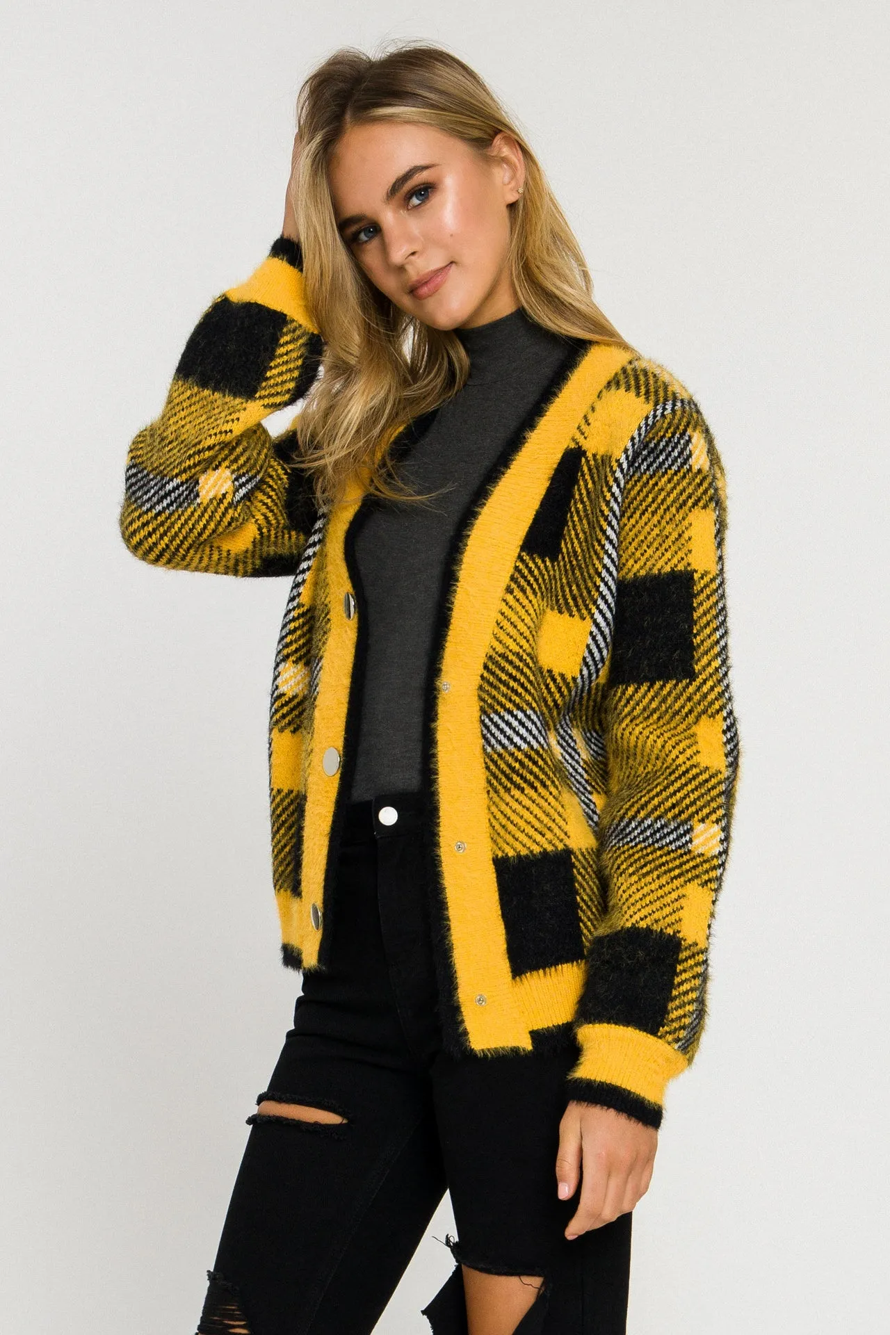 English Factory - Plaid Cardigan - Sale