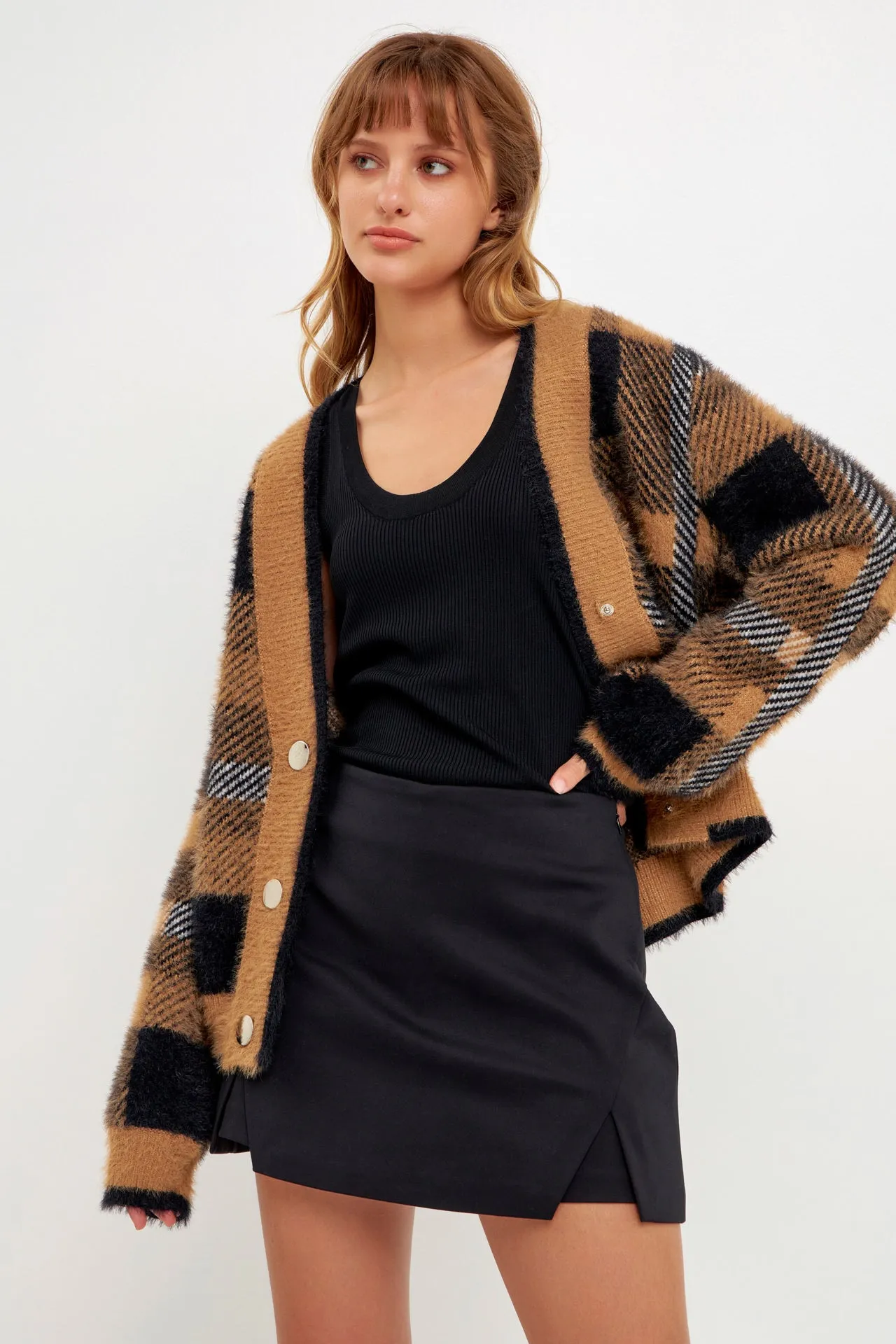 English Factory - Plaid Cardigan - Sale