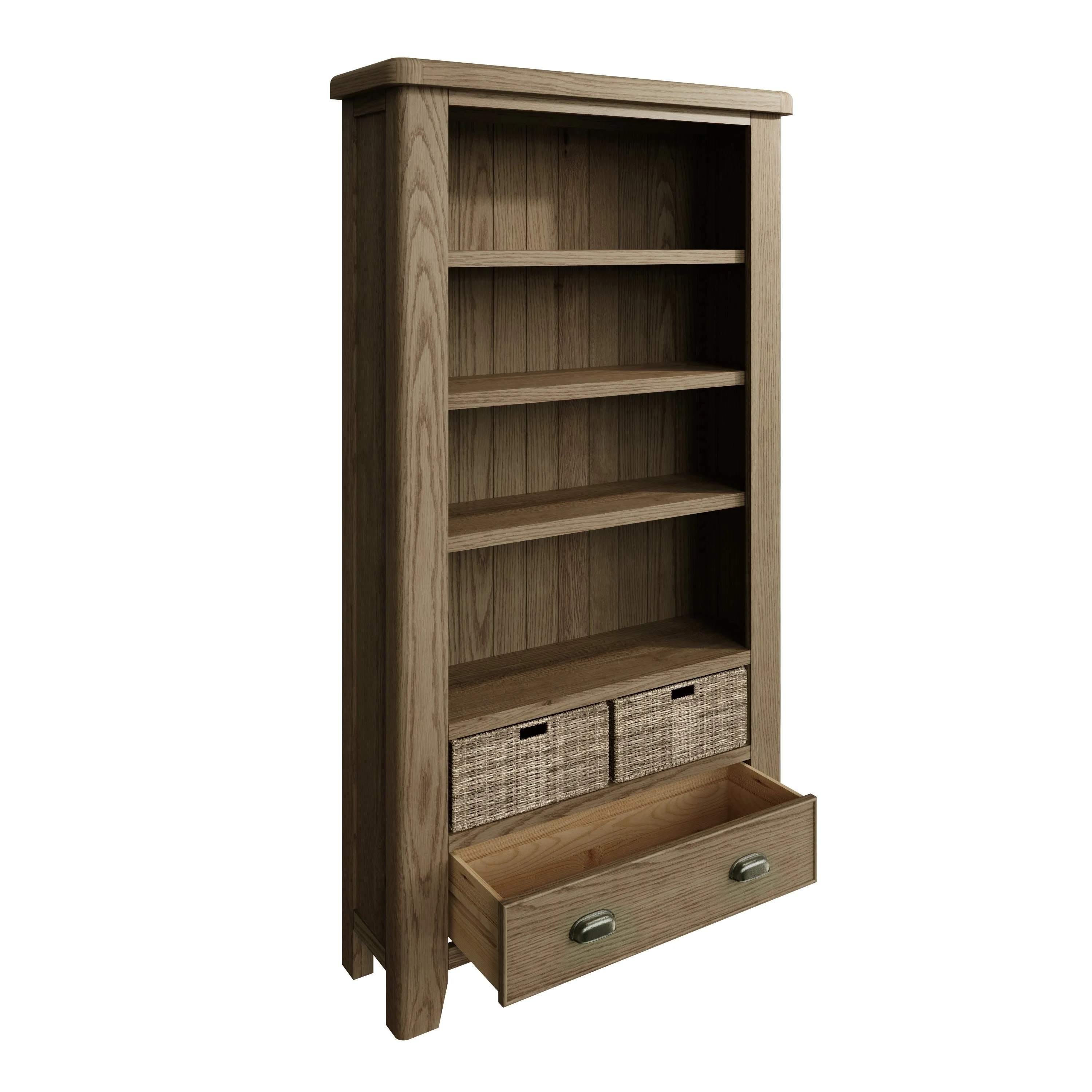 Helios Smoked Oak Large Bookcase