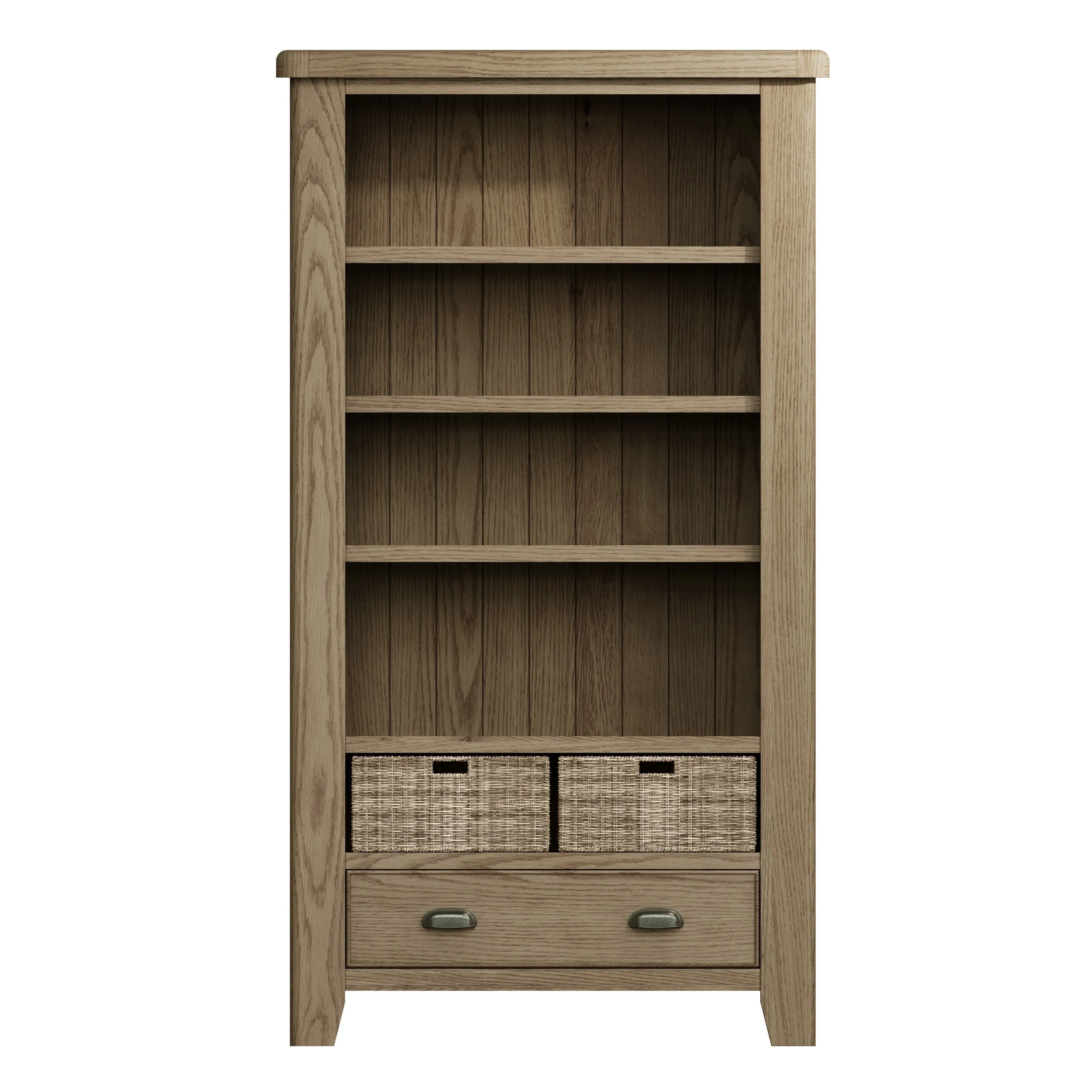 Helios Smoked Oak Large Bookcase
