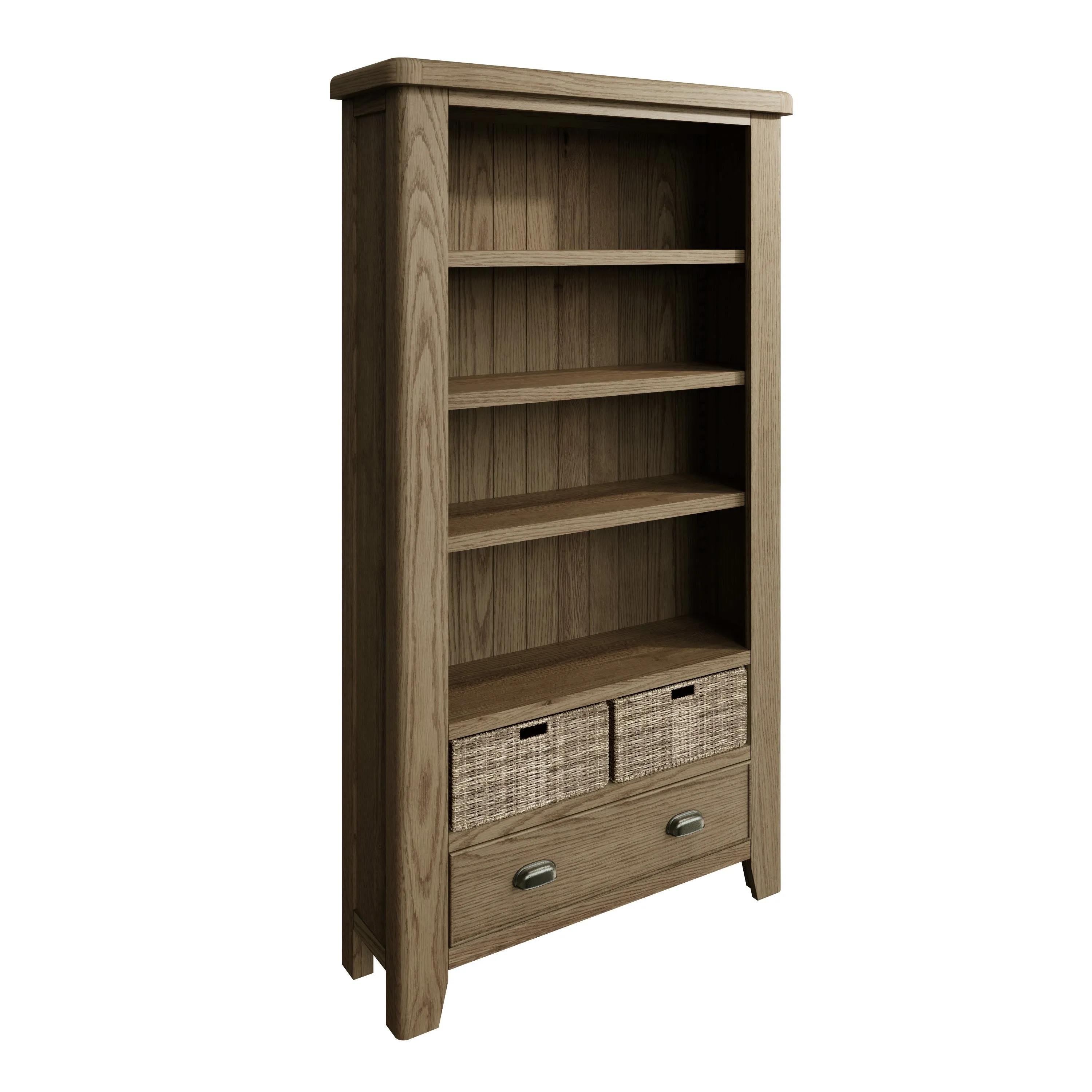 Helios Smoked Oak Large Bookcase