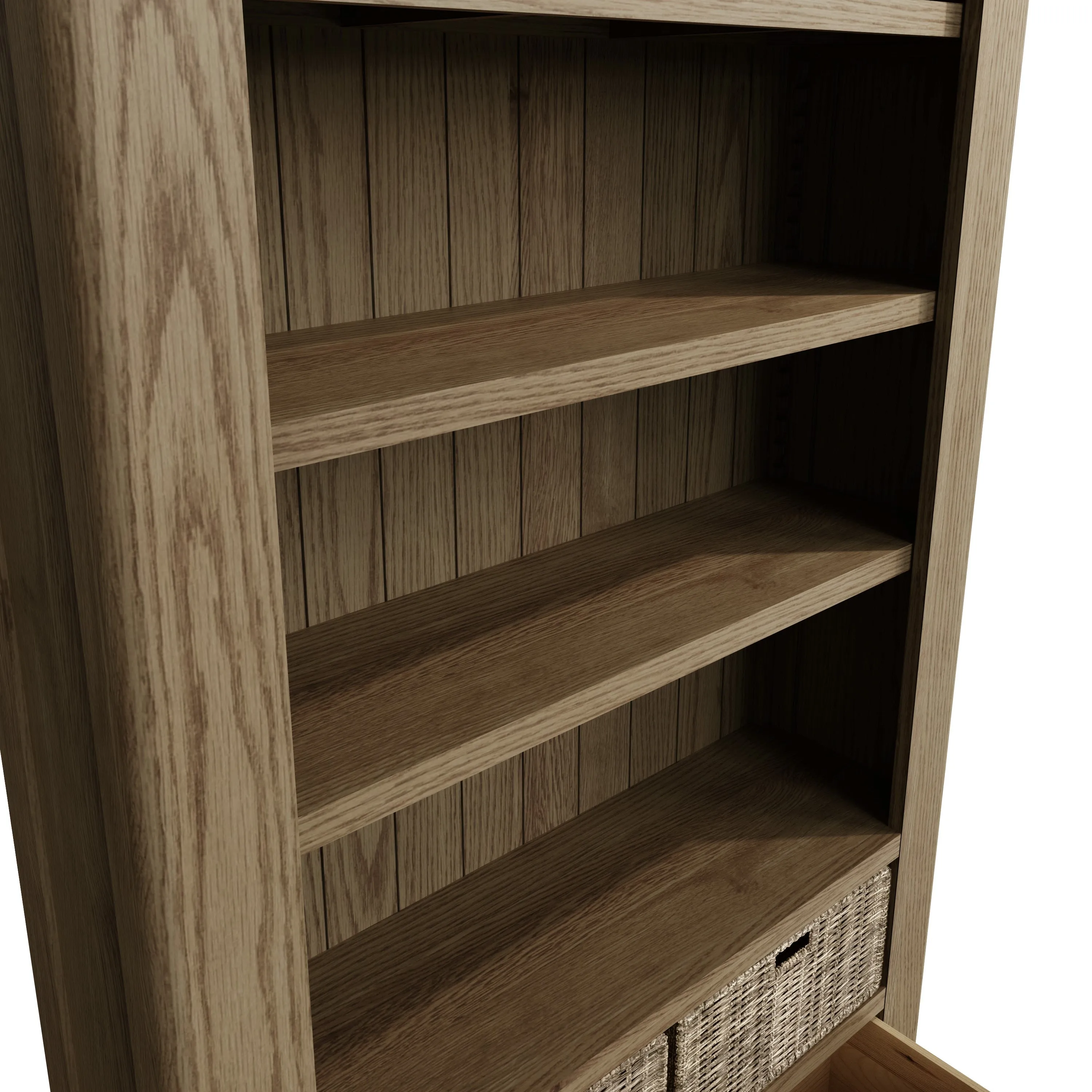 Helios Smoked Oak Large Bookcase