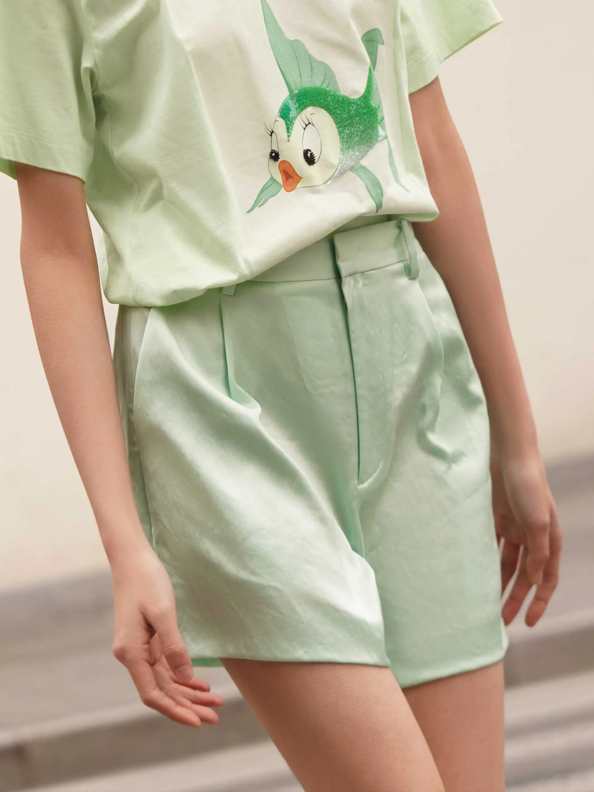 High Waisted Blazer Shorts