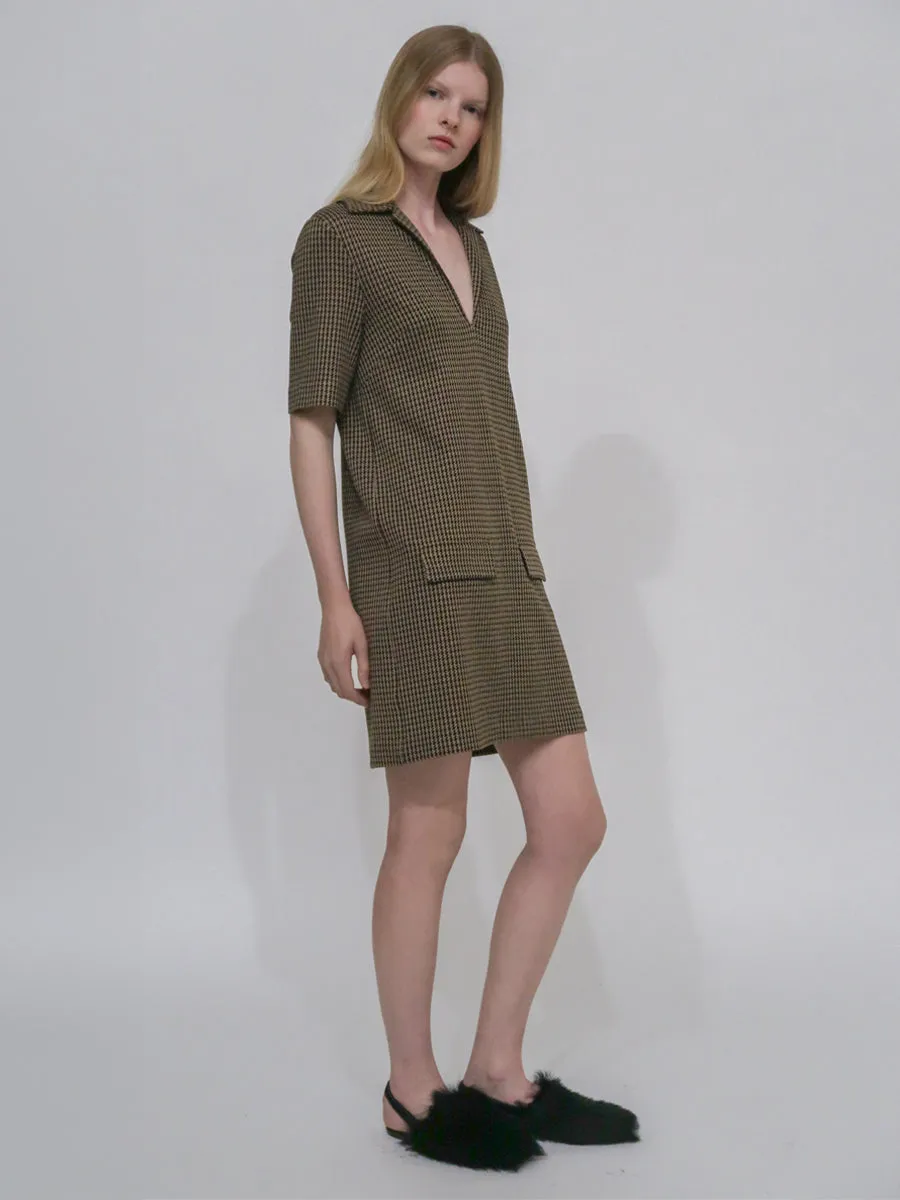 LAPEL COLLAR POLO DRESS