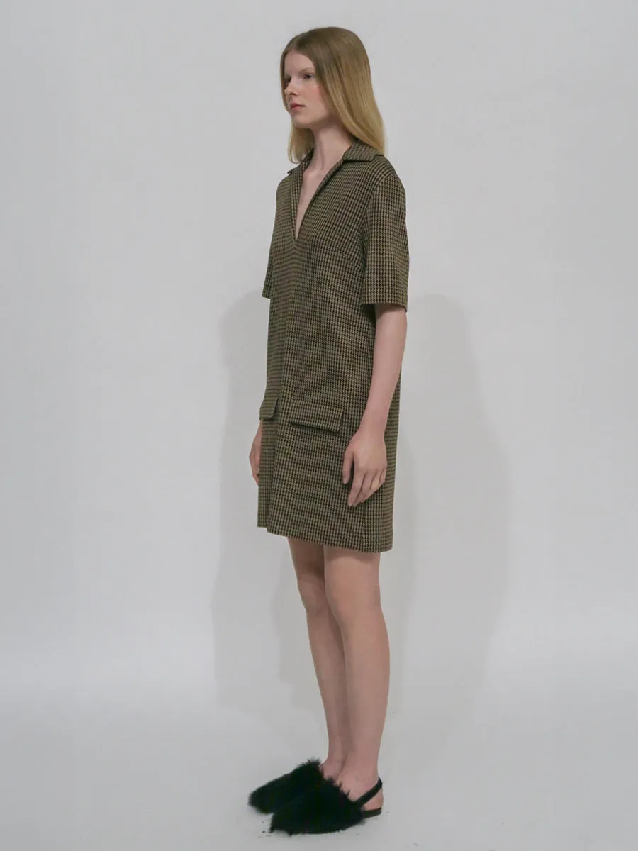 LAPEL COLLAR POLO DRESS
