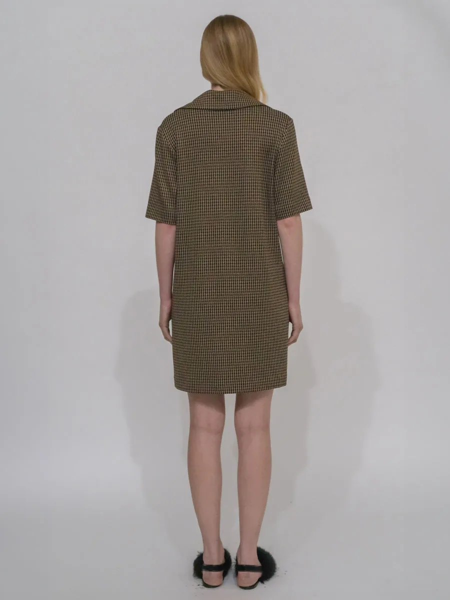 LAPEL COLLAR POLO DRESS