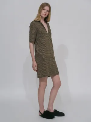 LAPEL COLLAR POLO DRESS