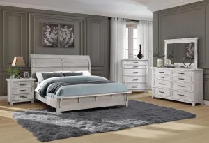 Levi White Oak King Bed Group - Elegant Bed Set