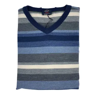 Paul & Shark Stripe V-Neck Sweater