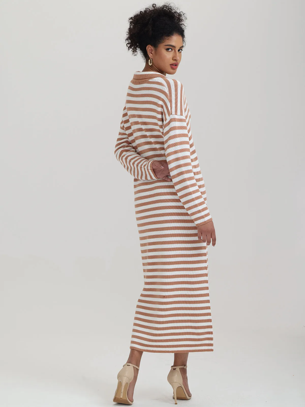 Raya: 100% Cotton Stripe Polo Dress