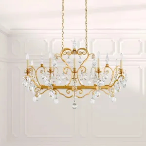 Renaissance 12 Light Black Chandelier with Crystals from Swarovski
