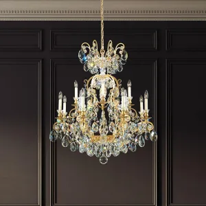 Renaissance 13 Light Heirloom Bronze Chandelier with Crystals from Swarovski