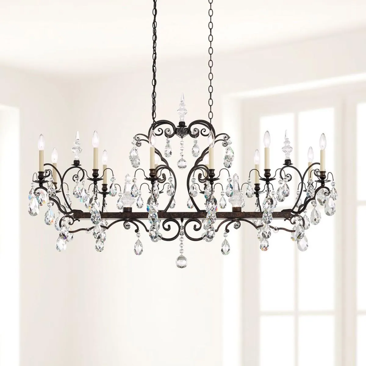 Renaissance 14 Light Heirloom Gold Chandelier with Crystals from Swarovski