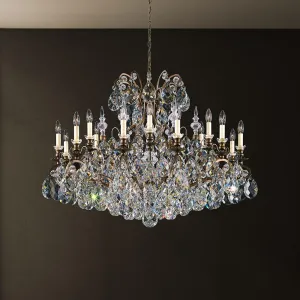 Renaissance 19 Light Black Chandelier with Crystals from Swarovski