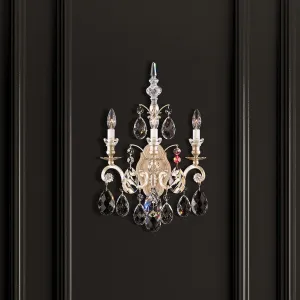 Renaissance 22 inch Etruscan Gold Armed Sconce with Heritage Crystal