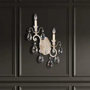 Renaissance 23 inch Heirloom Bronze Armed Sconce with Crystals from Swarovski
