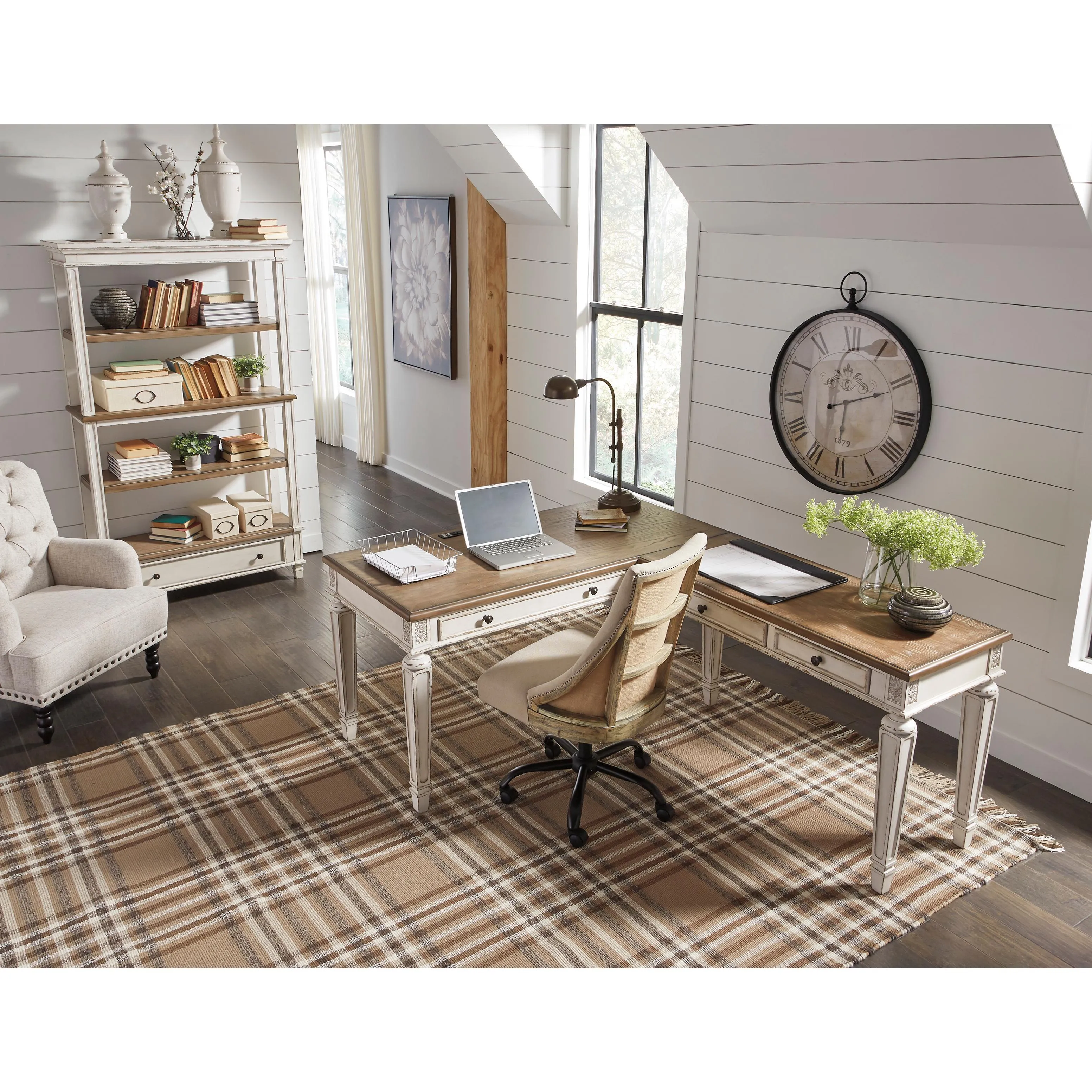 Signature Design by Ashley Realyn H743H1 2 pc Home Office Desk