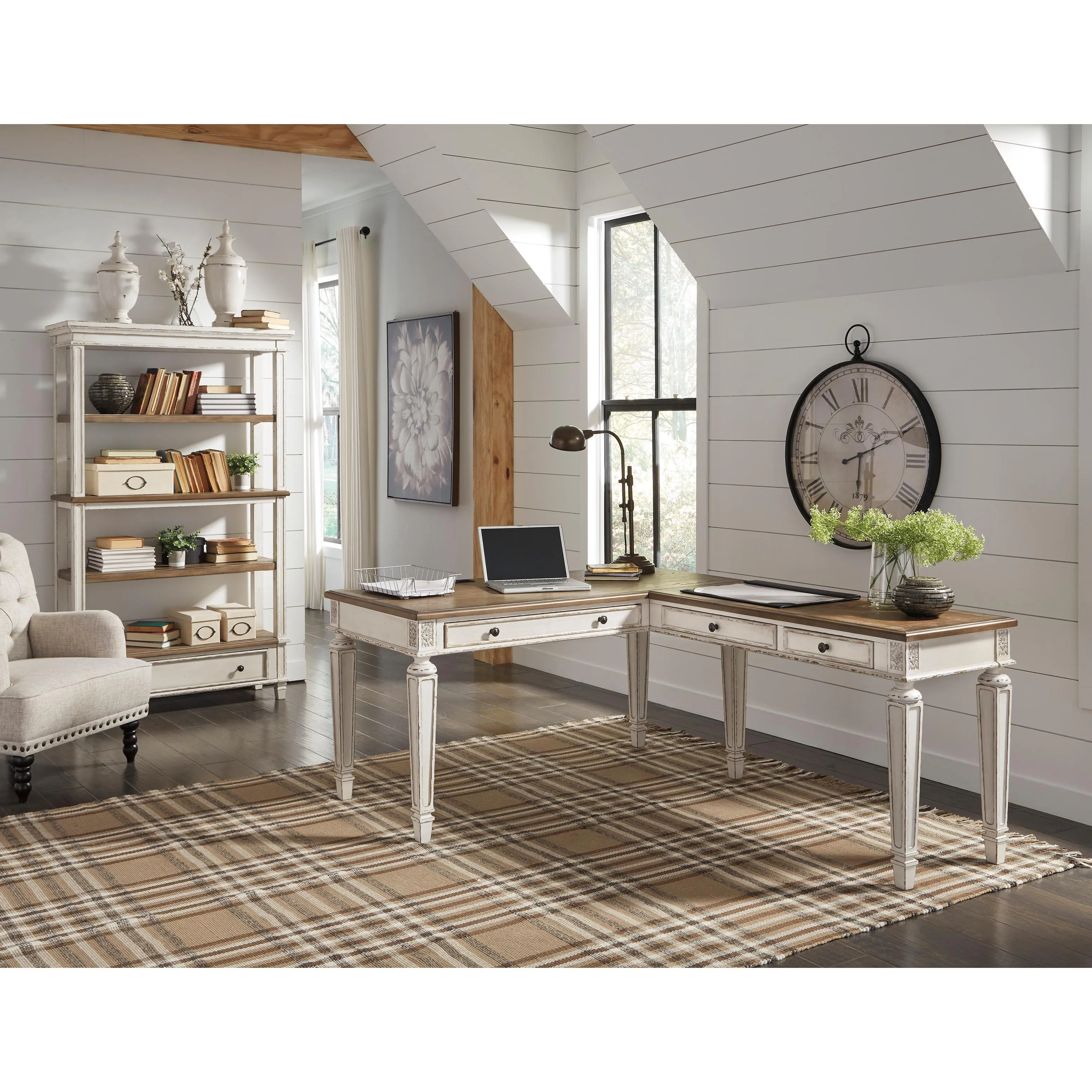 Signature Design by Ashley Realyn H743H1 2 pc Home Office Desk