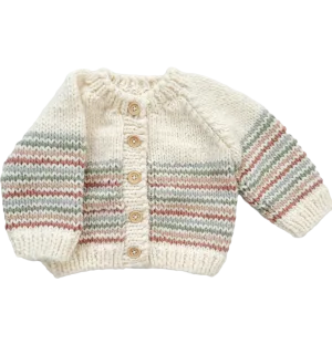 Stripe Cardigan in Pastel