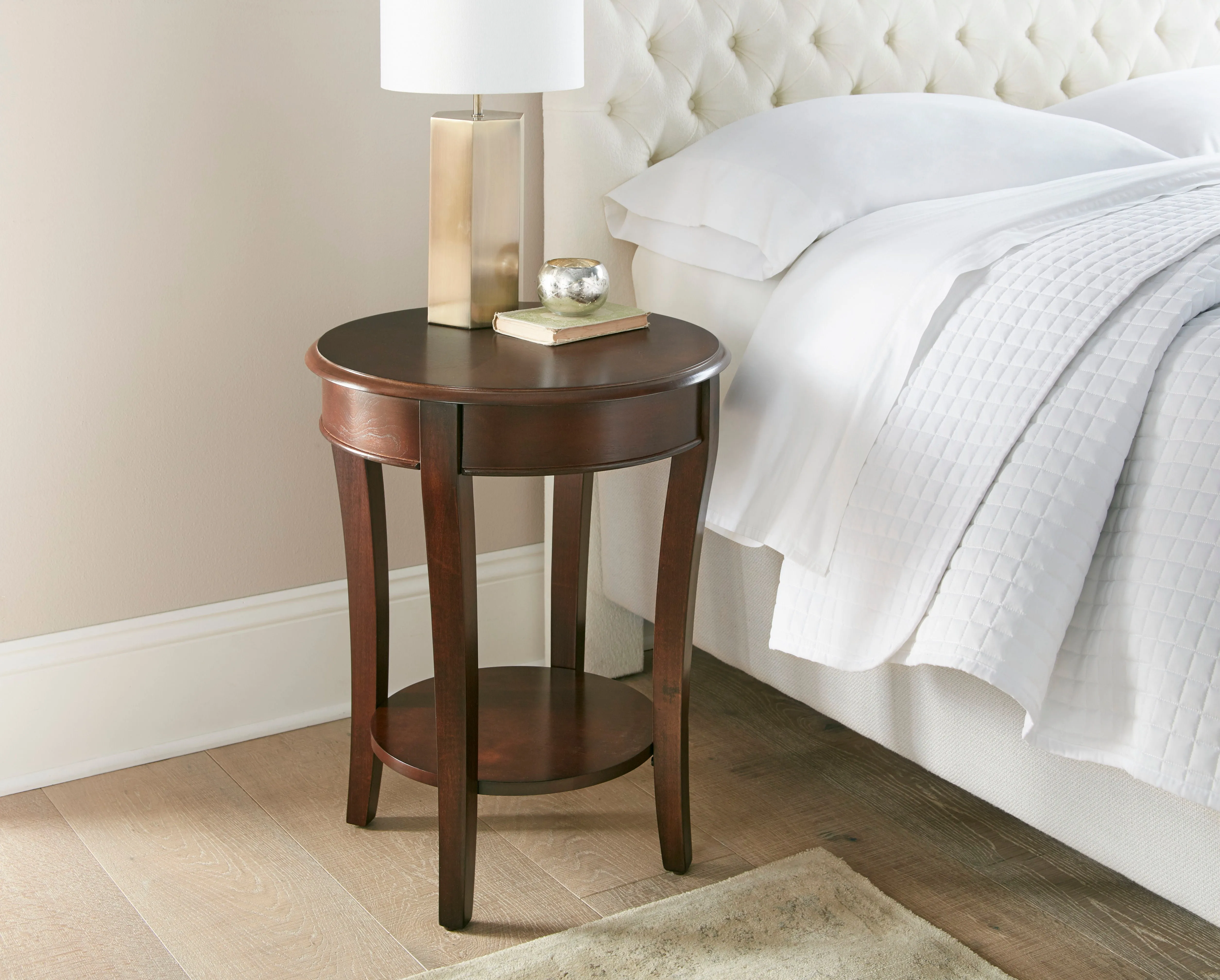 Troy - End Table 20" Round - Brown