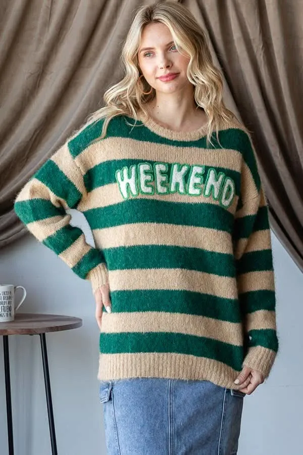 WEEKEND Oversized Striped Sweater