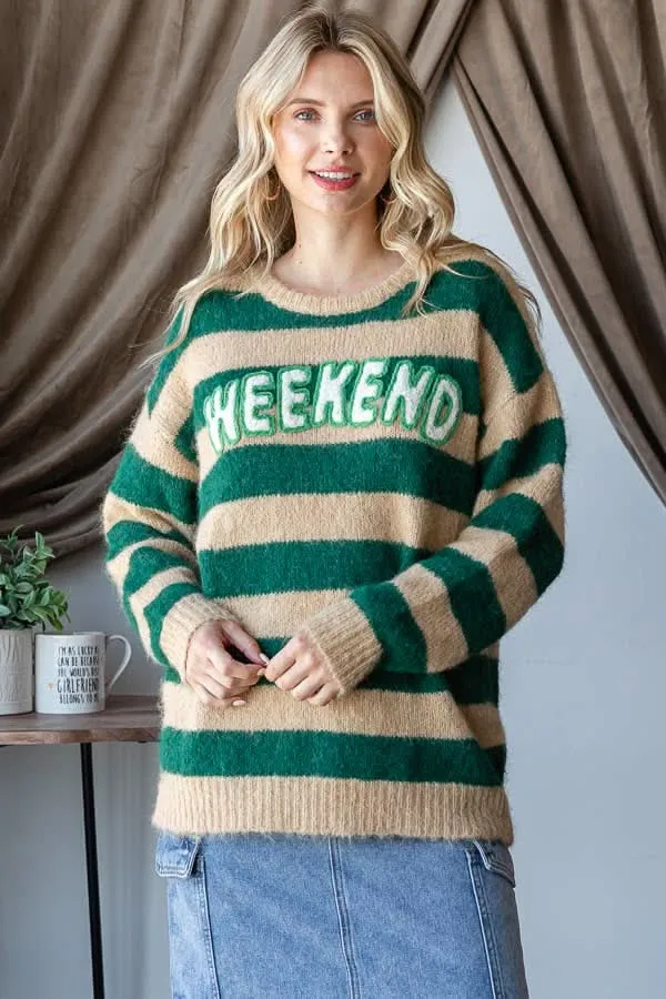 WEEKEND Oversized Striped Sweater