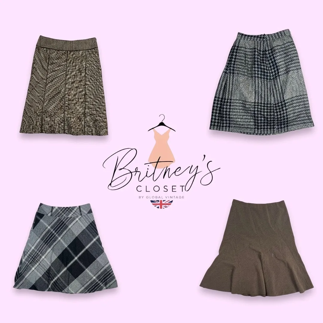 Y2K Officecore Archival Mix Wool Skirts - 10 Pieces ( BC-10-18 )